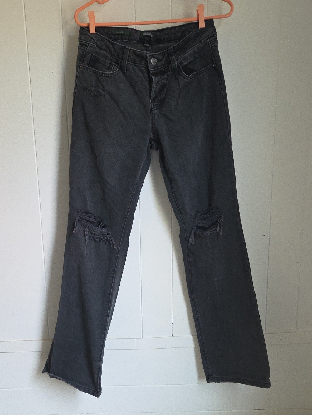 wild fable Black Distressed Flare Jeans